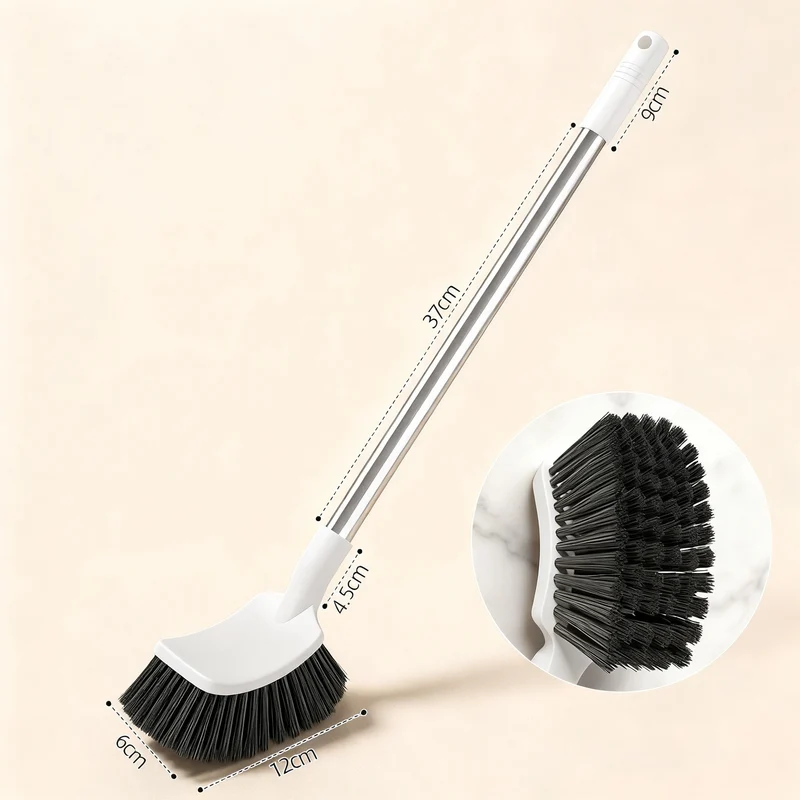 Toilet brush with wall holder