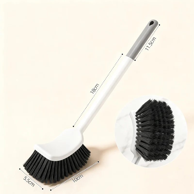 Toilet brush with wall holder