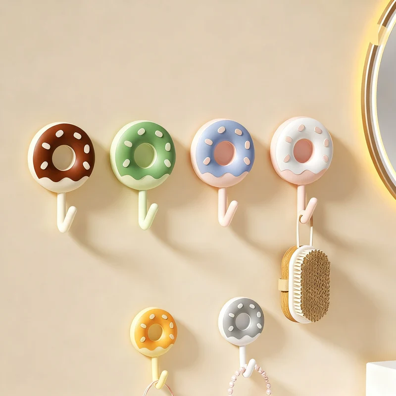 Self-adhesive wall hooks without drilling