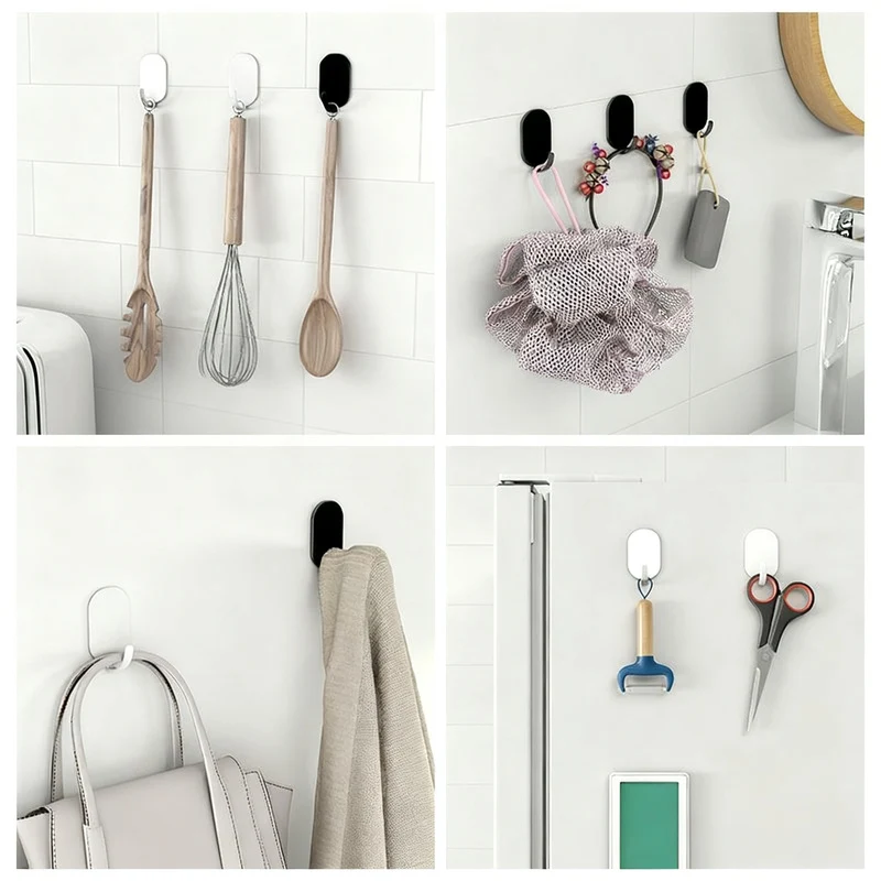 Self-adhesive wall hooks made of aluminum