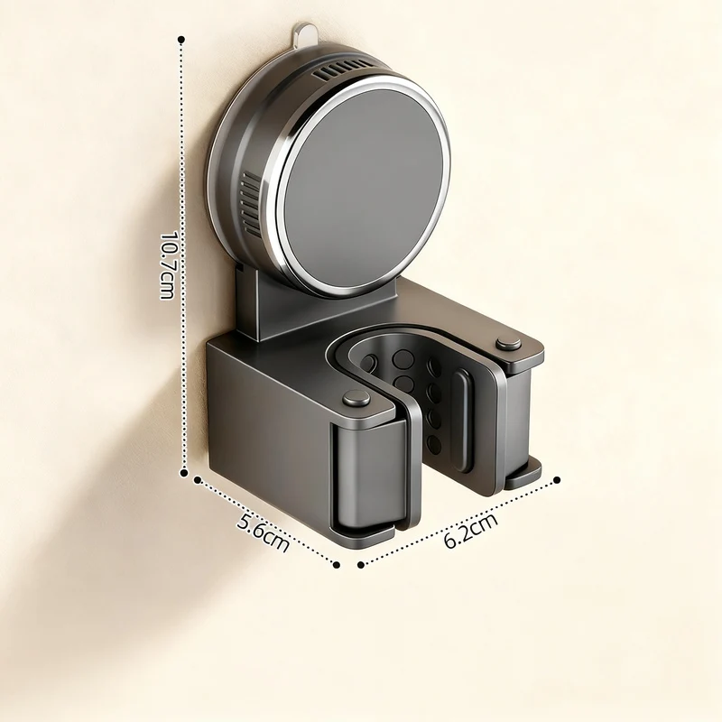 Suction cup holder for brooms and cloths, ABS