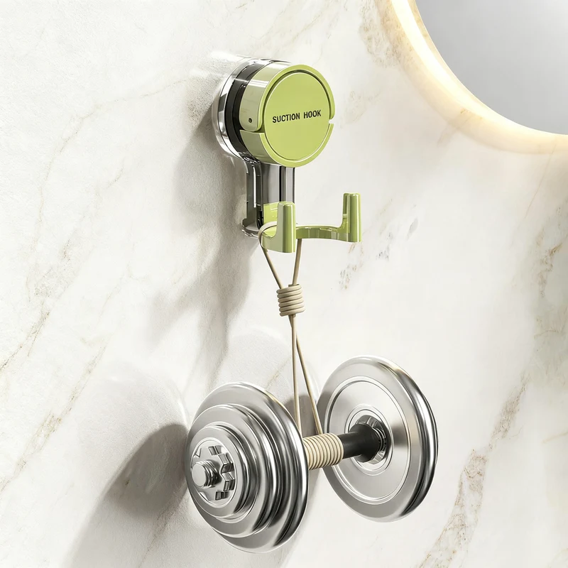 Suction cup double hooks, waterproof, no drilling