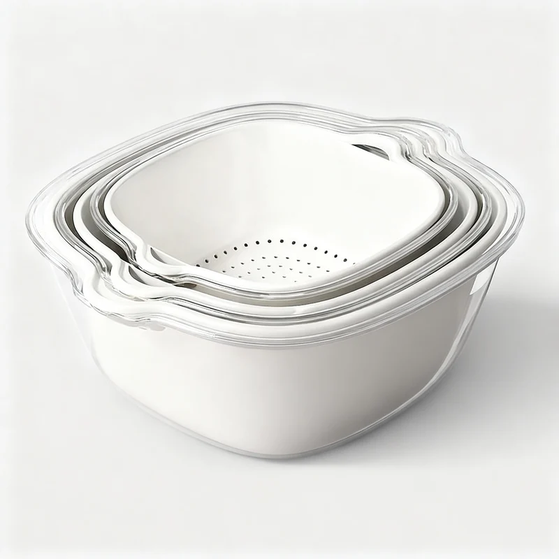 Trash bag storage box, model triangle basket