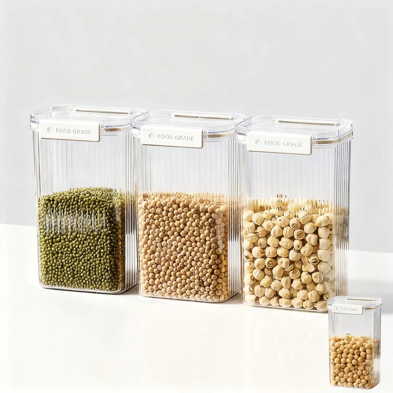 Airtight plastic containers for food