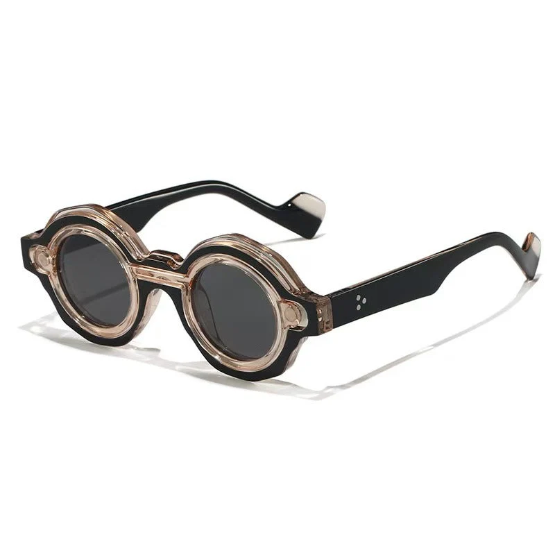 Damer moterik solbrille med unikt runddesign Luvikno