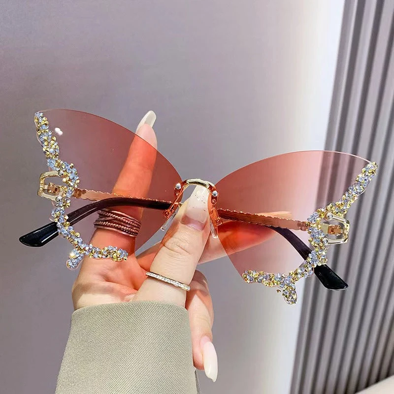 Dame ekstravagant Flügel-solbrille Luvikno