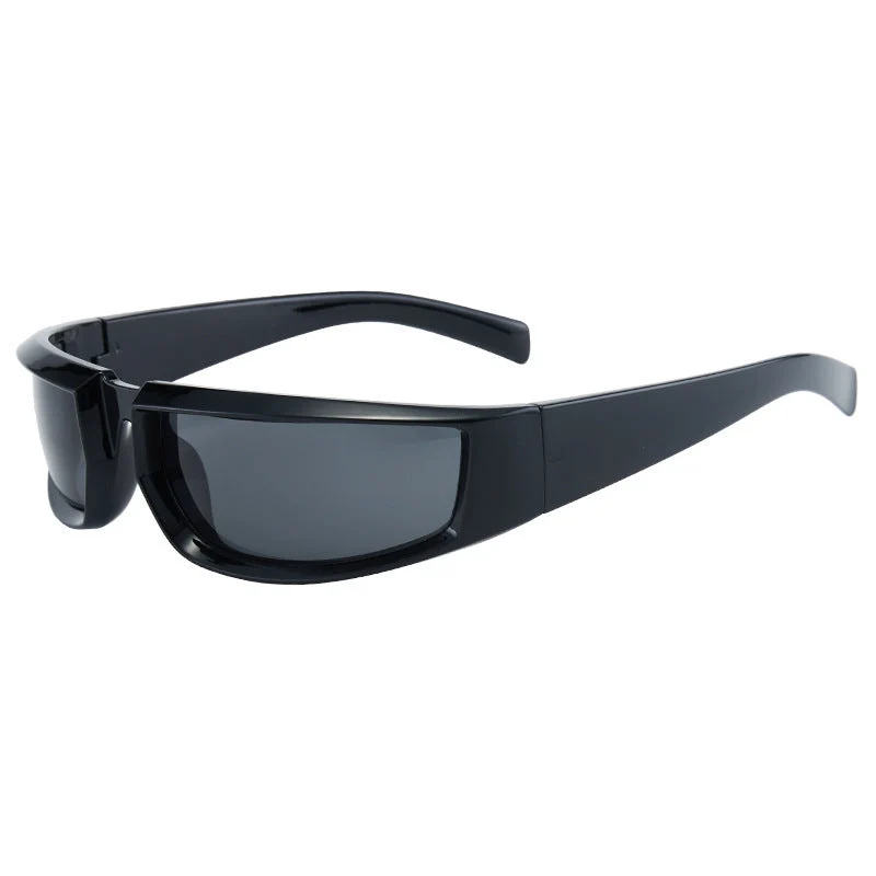 Dame Sporty solbriller med stilige, solide rammer og UV-beskyttelse Luvikno