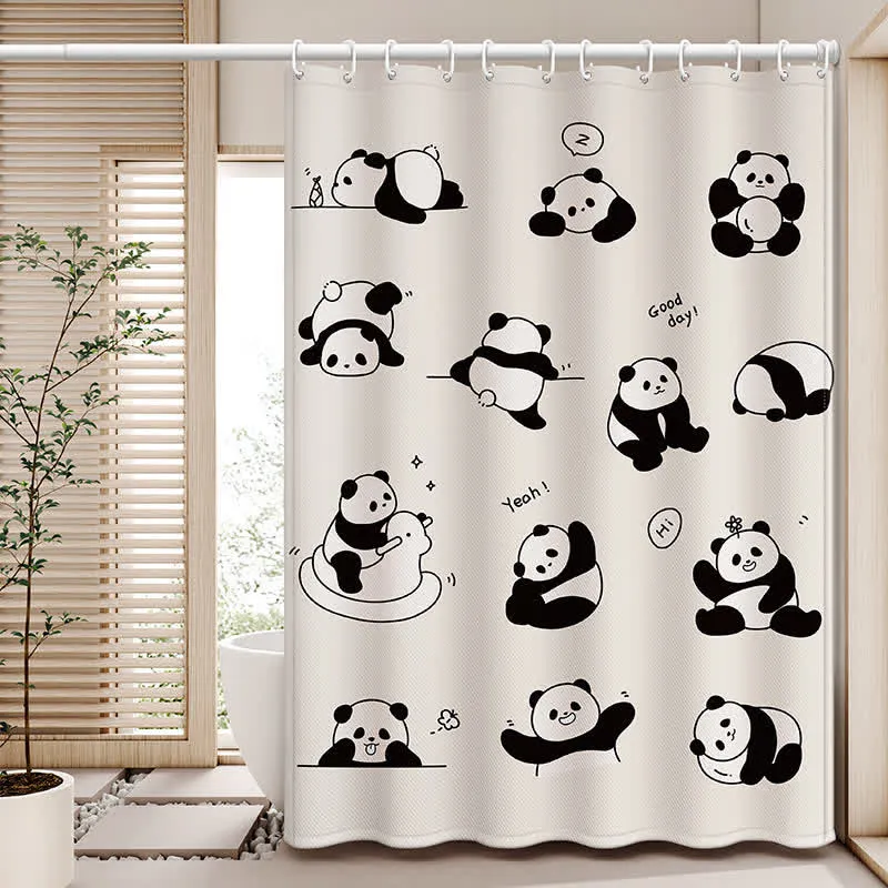 Wasserdichter Duschvorhang mit niedlichem chinesischen Panda