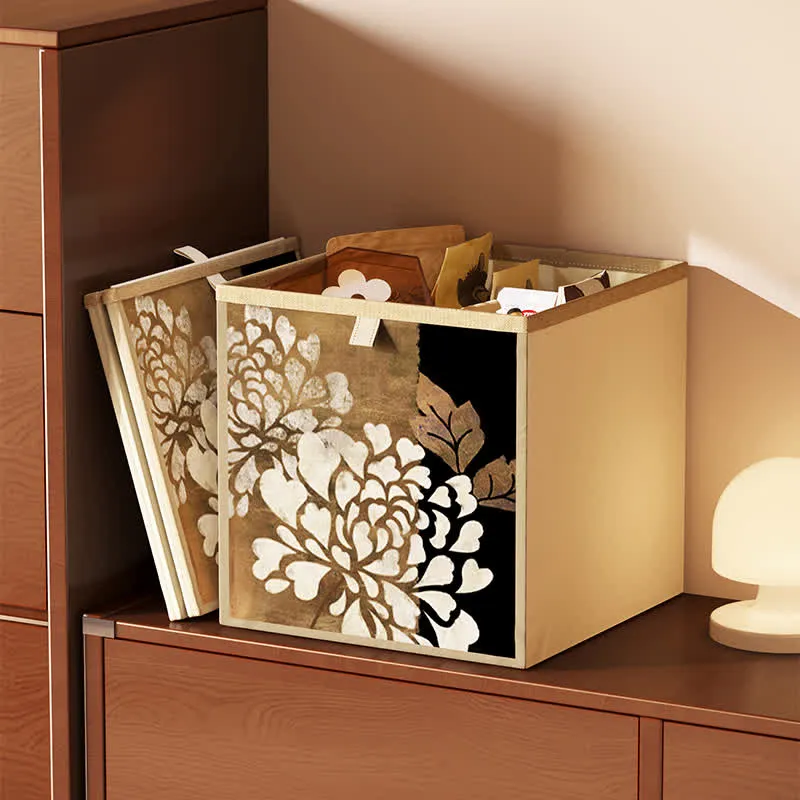 Faltbarer Würfel-Organizer aus Vintage-Oxford-Stoff