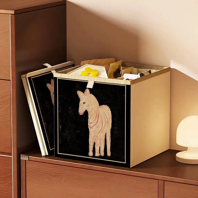 Faltbarer Würfel-Organizer aus Vintage-Oxford-Stoff
