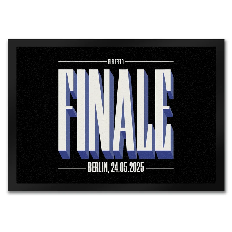 FINALE 2025 Bielefeld Fußmatte in 35x50 cm für das Pokalfinale in Berlin