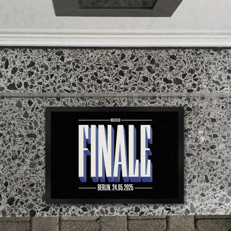 FINALE 2025 Bielefeld Fußmatte in 35x50 cm für das Pokalfinale in Berlin