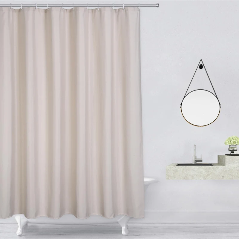 Garvee Tenda Doccia Extra Lunga 183x244 cm Tessuto Pesante Effetto Lino 240GSM Impermeabile Warm Rice USA