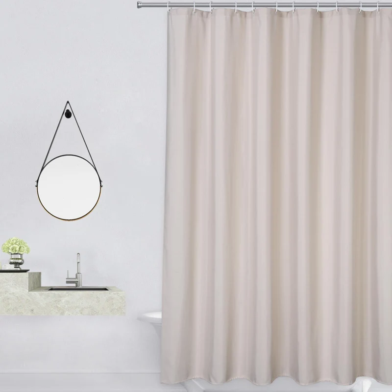 Garvee Tenda Doccia Extra Lunga 183x244 cm Tessuto Pesante Effetto Lino 240GSM Impermeabile Warm Rice USA