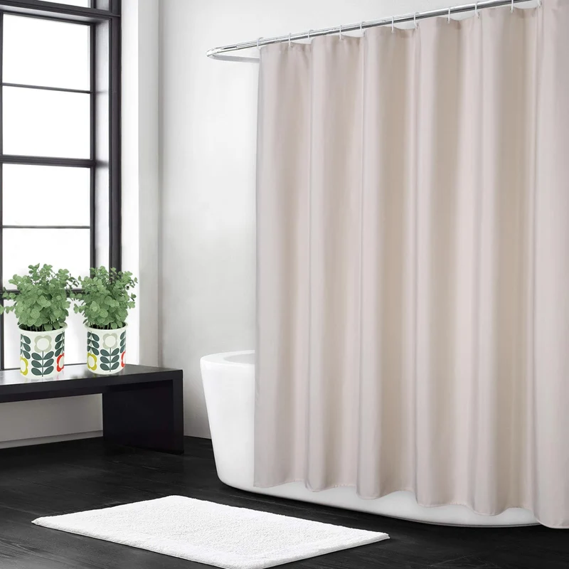 Garvee Tenda Doccia Extra Lunga 183x244 cm Tessuto Pesante Effetto Lino 240GSM Impermeabile Warm Rice USA