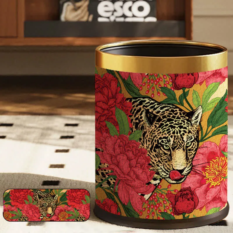 Robuster Mülleimer aus Leder von Forest Tiger