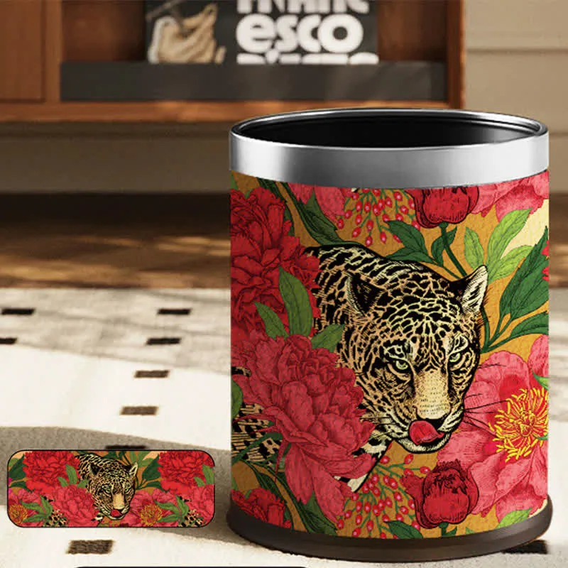 Robuster Mülleimer aus Leder von Forest Tiger