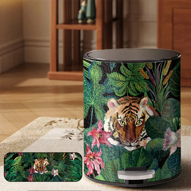 Robuster Mülleimer aus Leder von Forest Tiger