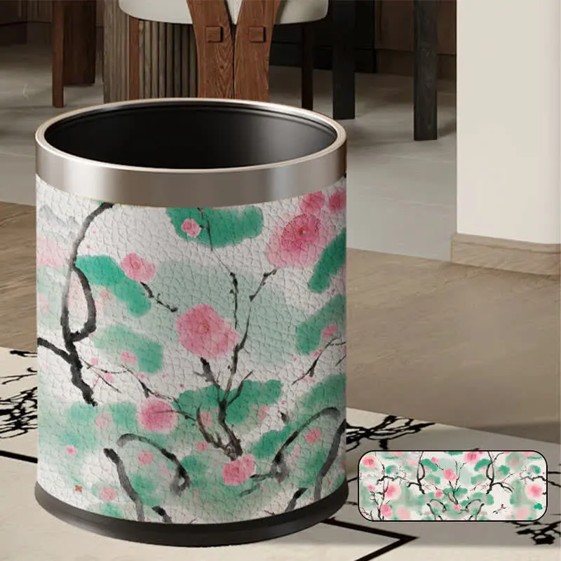 Mülleimer mit großem Fassungsvermögen im Vintage-Stil mit Blumenmuster