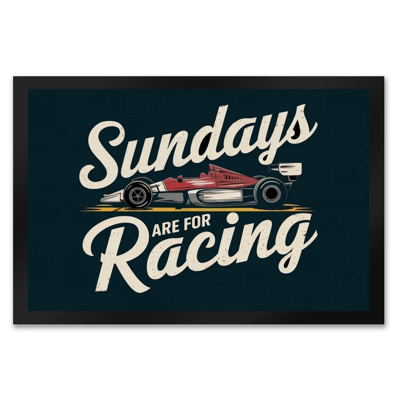 Sundays are for Racing Fußmatte in 35x50 cm für Motorsport-Fans