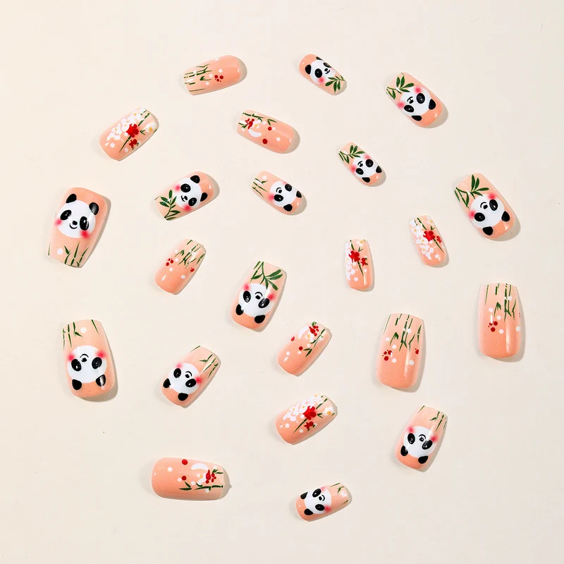 Playful Panda-Themed 3D Nail Art Set Stornfield