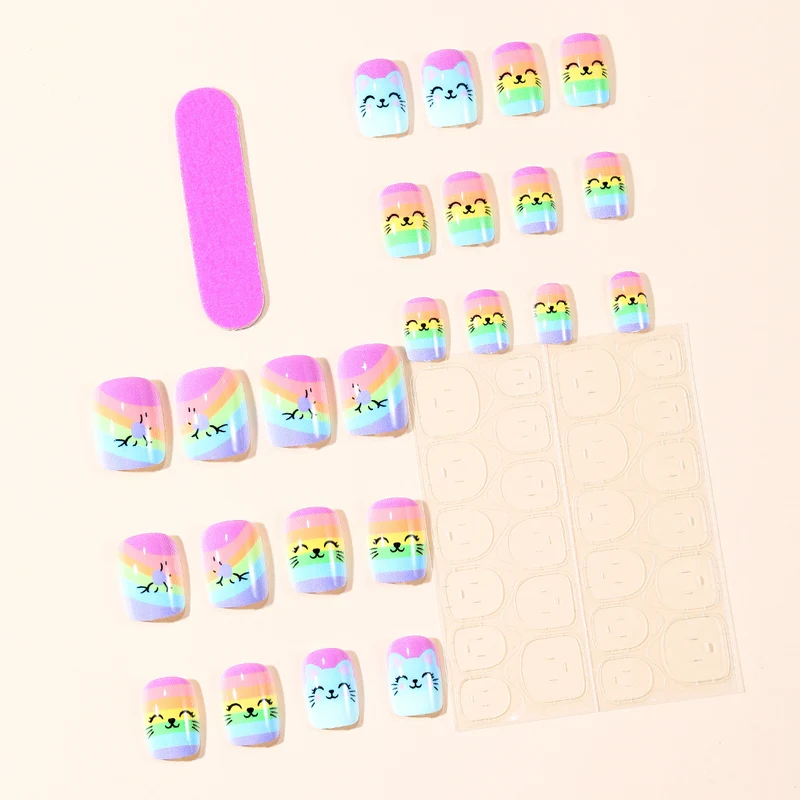 Playful Cat-Themed Nail Art Set Stornfield