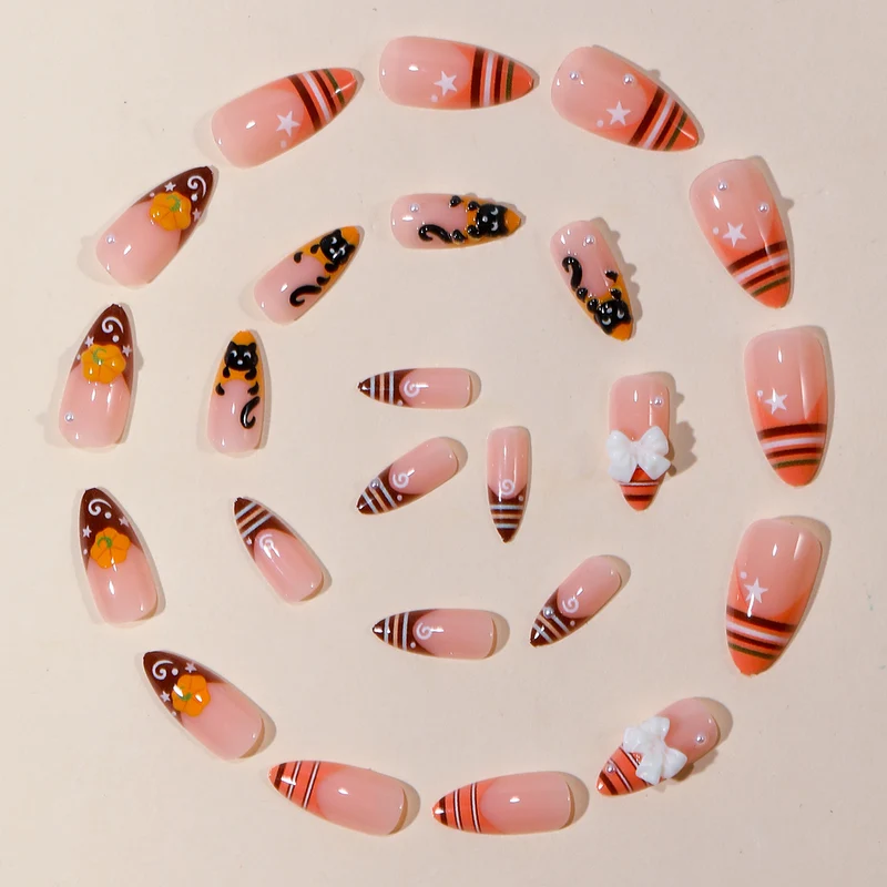 Playful Cat-Themed 3D Nail Art Extensions Stornfield