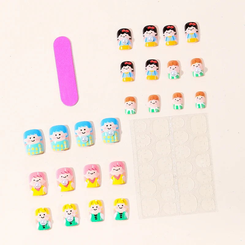 Playful Cartoon Character Nail Art Set Stornfield