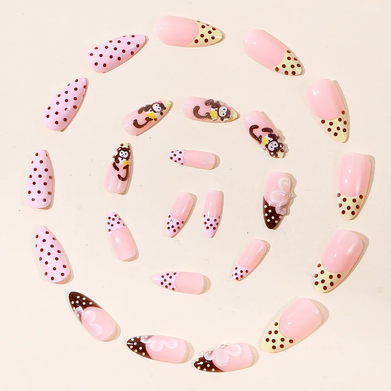 Playful 3D Monkey-Themed Nail Art Extensions Stornfield