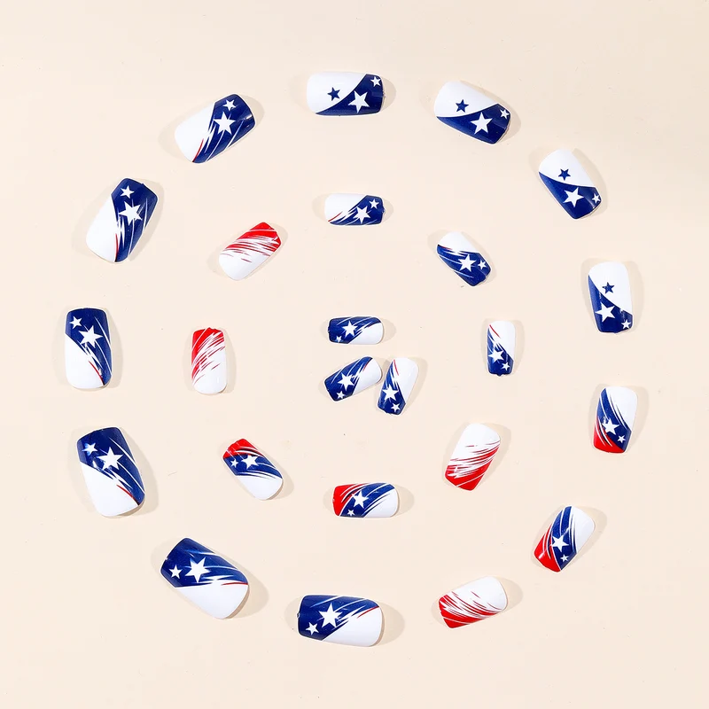 Patriotic Nail Art Design Stornfield