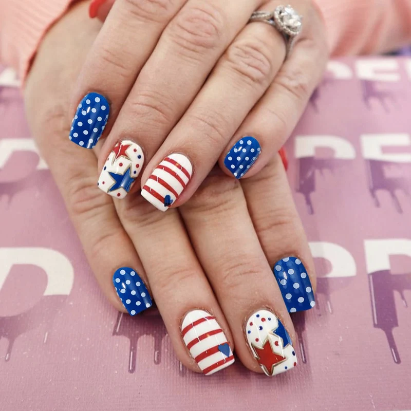 Patriotic Celebration Nail Art Stornfield