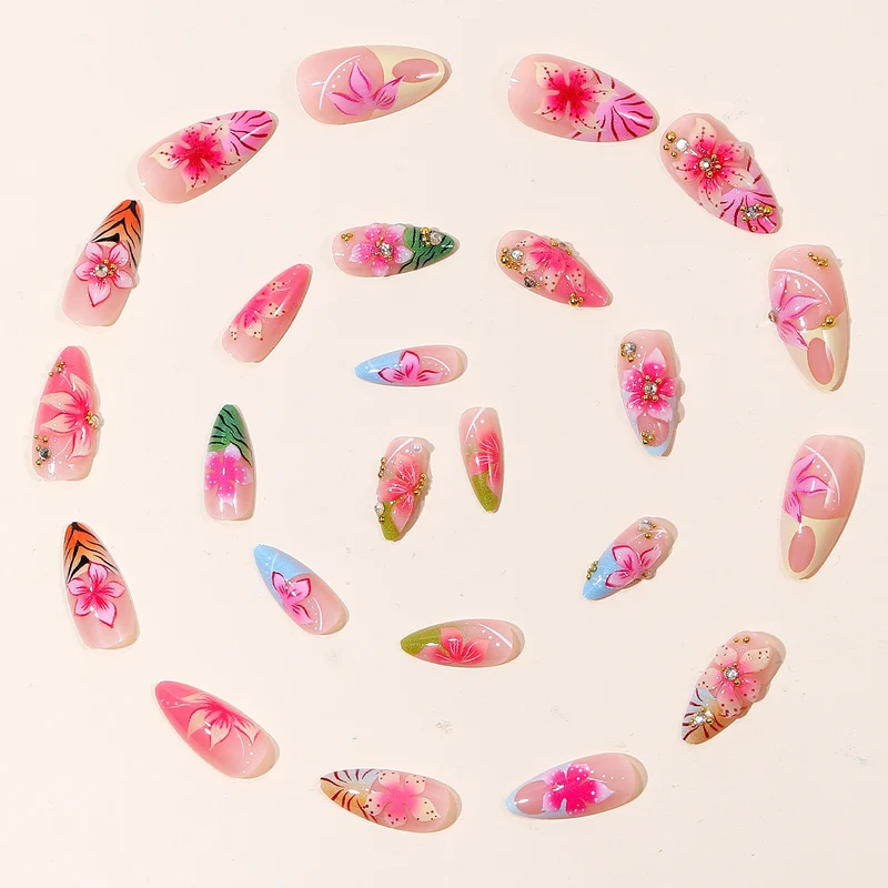 Ornate Floral 3D Nail Art Extensions Stornfield