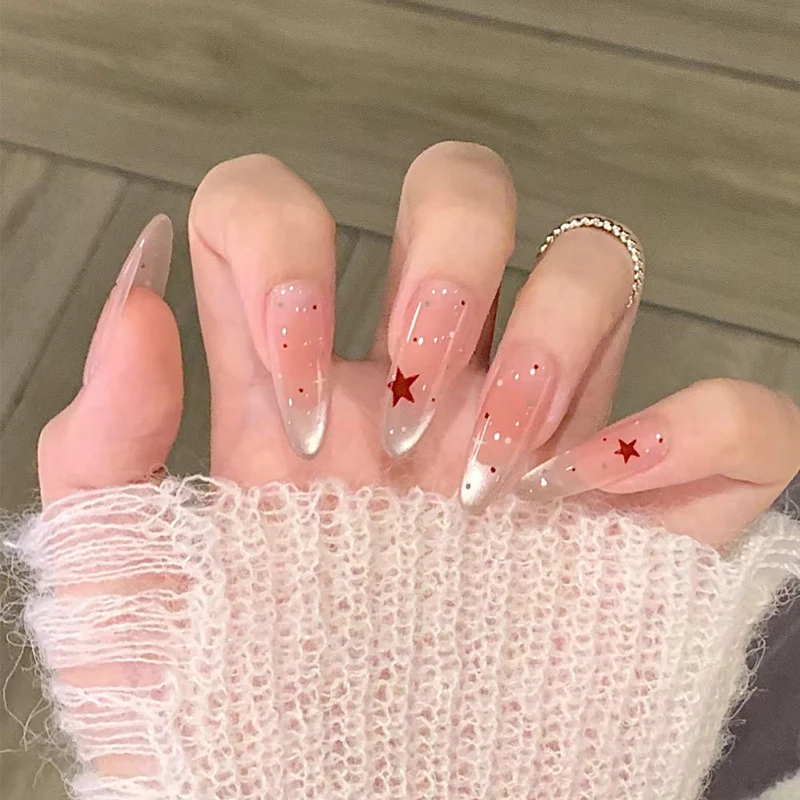 Glänzendes dekoratives Press-On-Nagelset Karnz