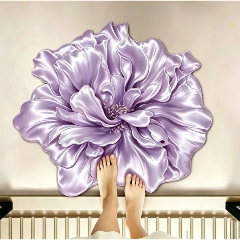 Künstlerischer floral geformter Teppich