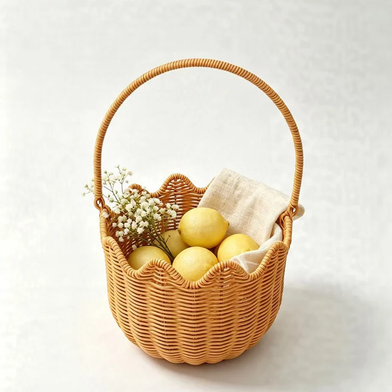 Scalloped Woven Storage Basket Stornfield