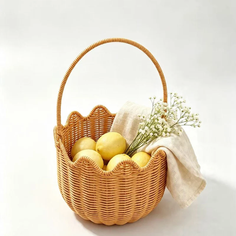 Scalloped Woven Storage Basket Stornfield
