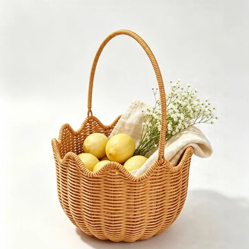 Scalloped Woven Storage Basket Stornfield