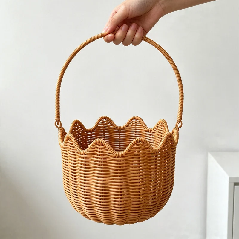 Scalloped Woven Storage Basket Stornfield