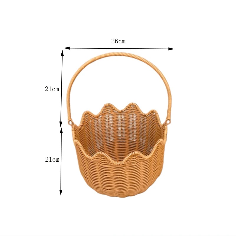 Scalloped Woven Storage Basket Stornfield