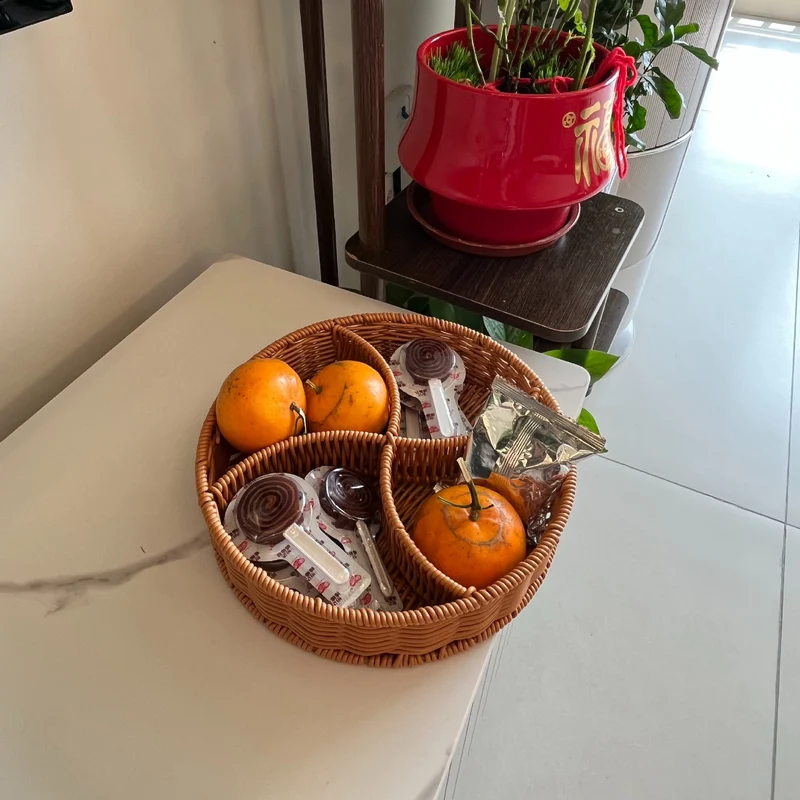 Round Woven Organizer Basket Stornfield
