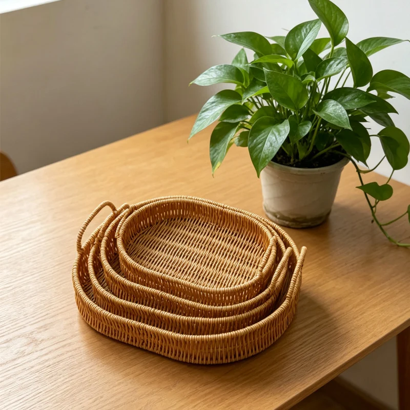 Natural Woven Serving Tray Stornfield