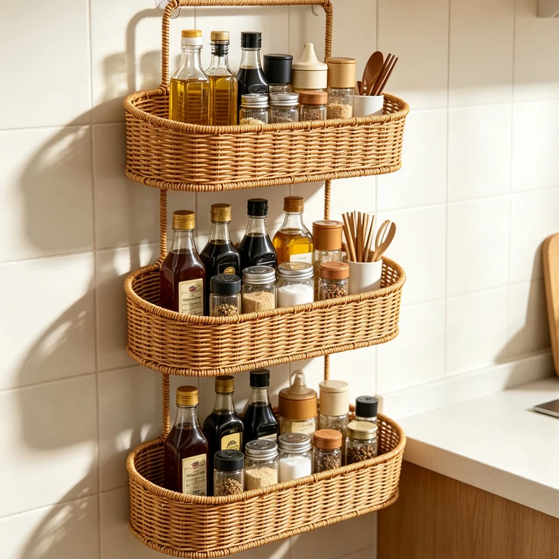 Multi-Tiered Wicker Storage Organizer Stornfield
