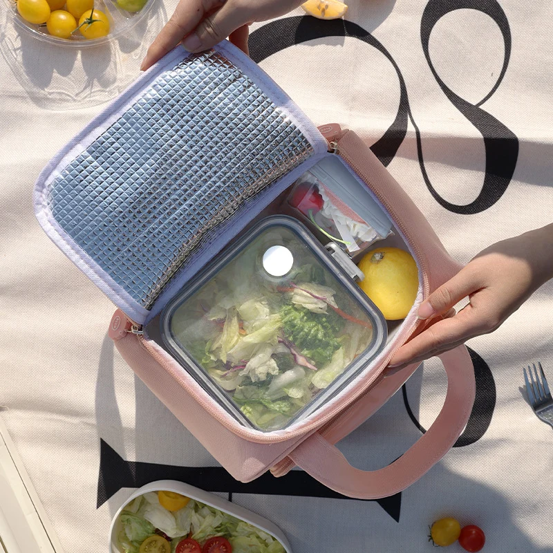 Insulated Lunch Tote with Clear Front Pocket