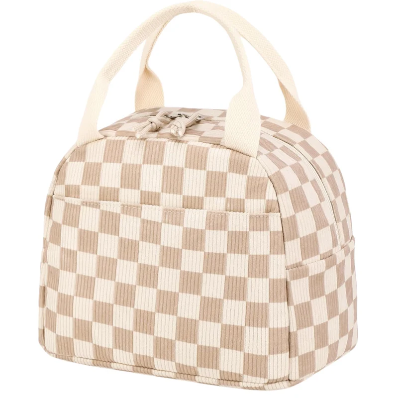 Charming Strawberry Print Insulated Lunch Bag