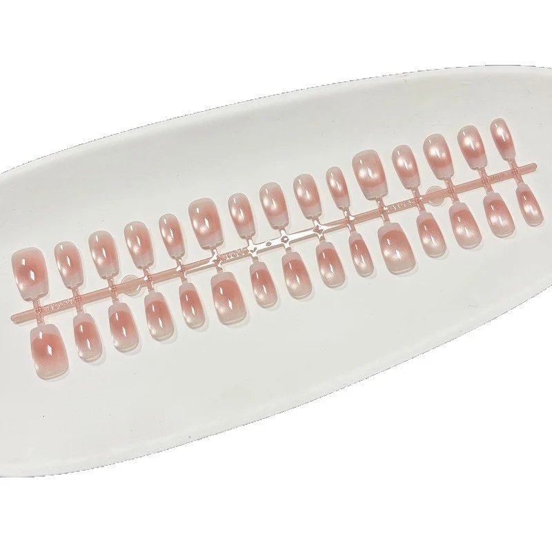 Elegant Glossy French Tip Press-On Nails Stornfield
