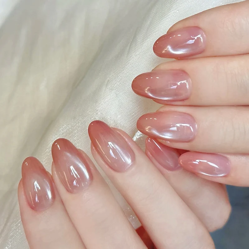 Elegant Glossy Coffin Press-On Nails Stornfield