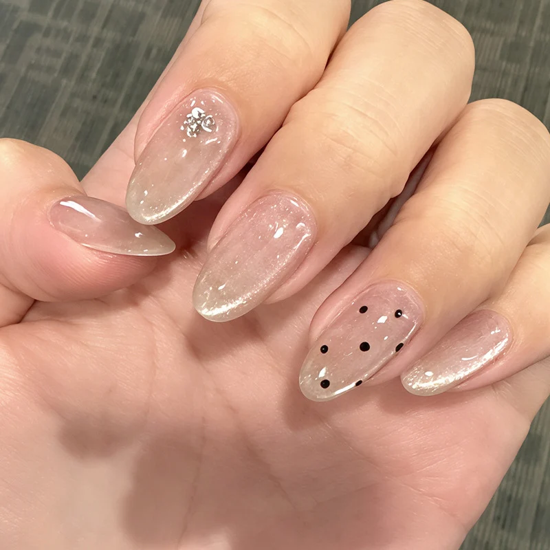 Elegant Glittery Press-On Nails Stornfield
