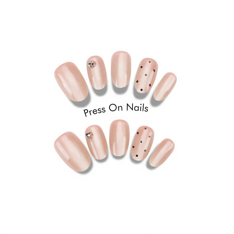 Elegant Glittery Press-On Nails Stornfield