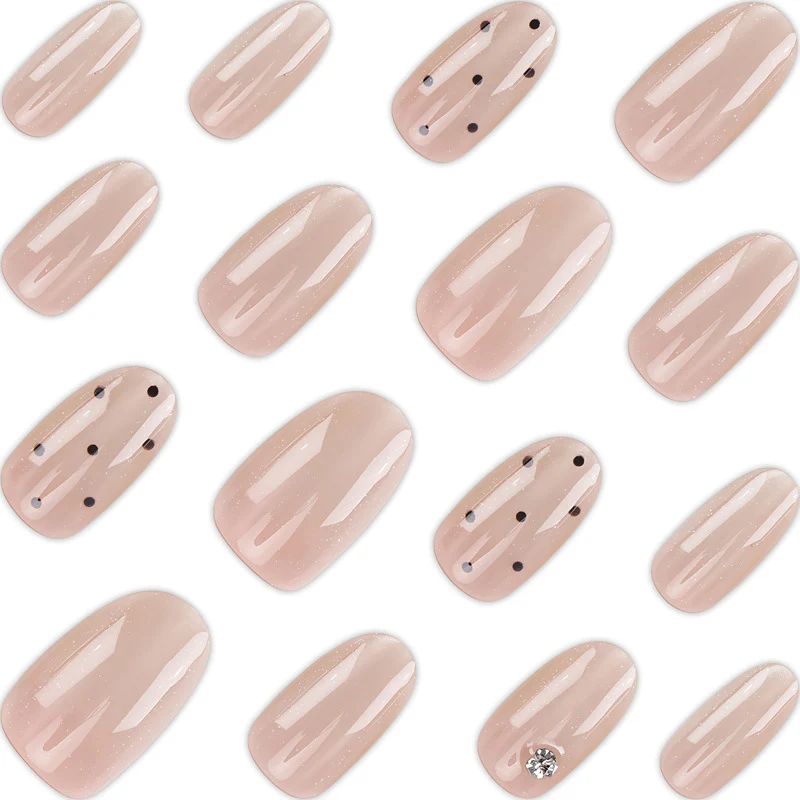 Elegant Glittery Press-On Nails Stornfield