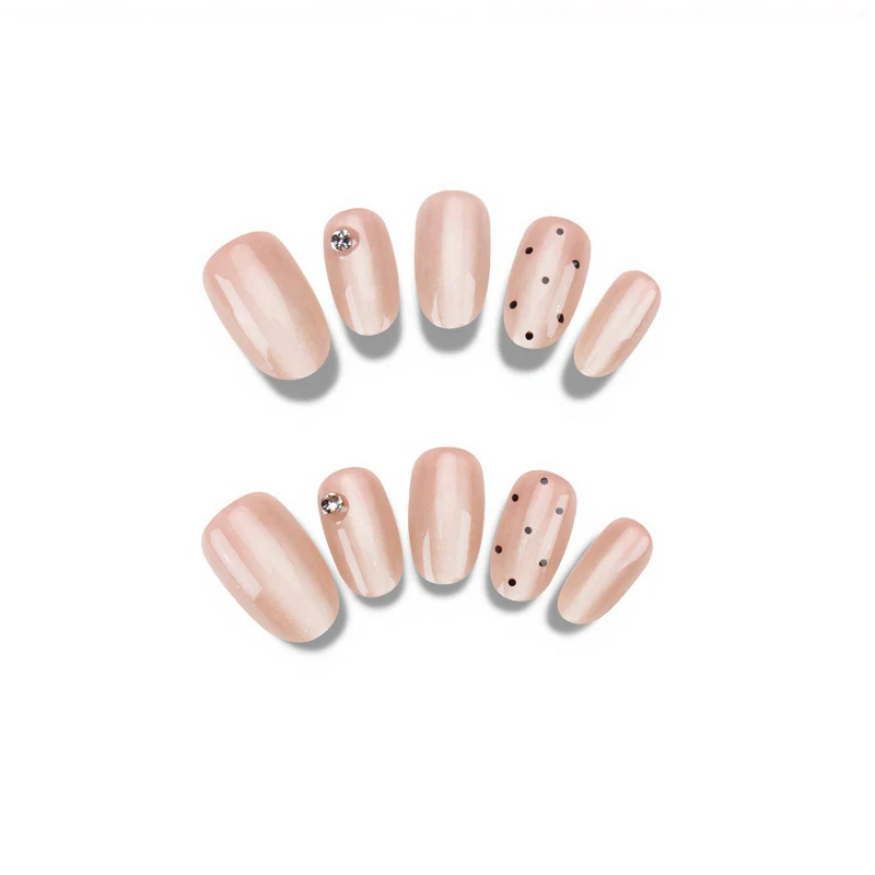 Elegant Glittery Press-On Nails Stornfield